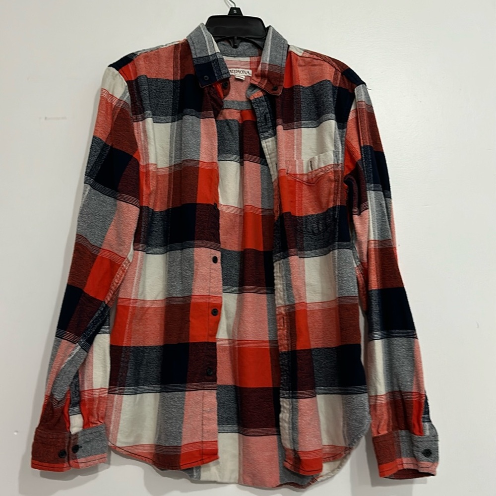 Merino Flannel orange/black/white Medium
